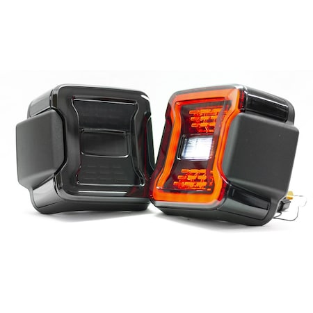 Race Sport Jeep Wrangler Jl Smoked Led Taillight System Pr RS0106JL